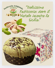 Carica l&#39;immagine nel visualizzatore di Gallery, Panettone artigianale  tartufone Cioccolato e Pistacchio da 1,2 kg
