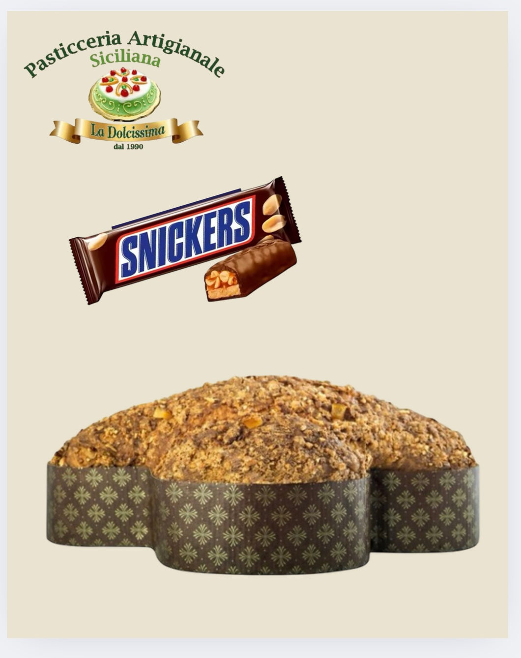 colomba artigianale snickers da 900 gr