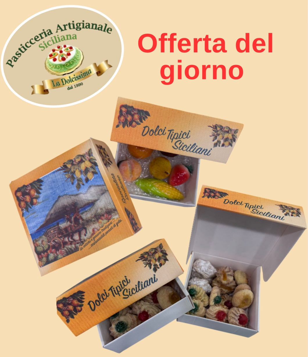 Offerta del giorno Dolcini di Mandorla da 1 kg piu’ frutta martorana da 1 kg